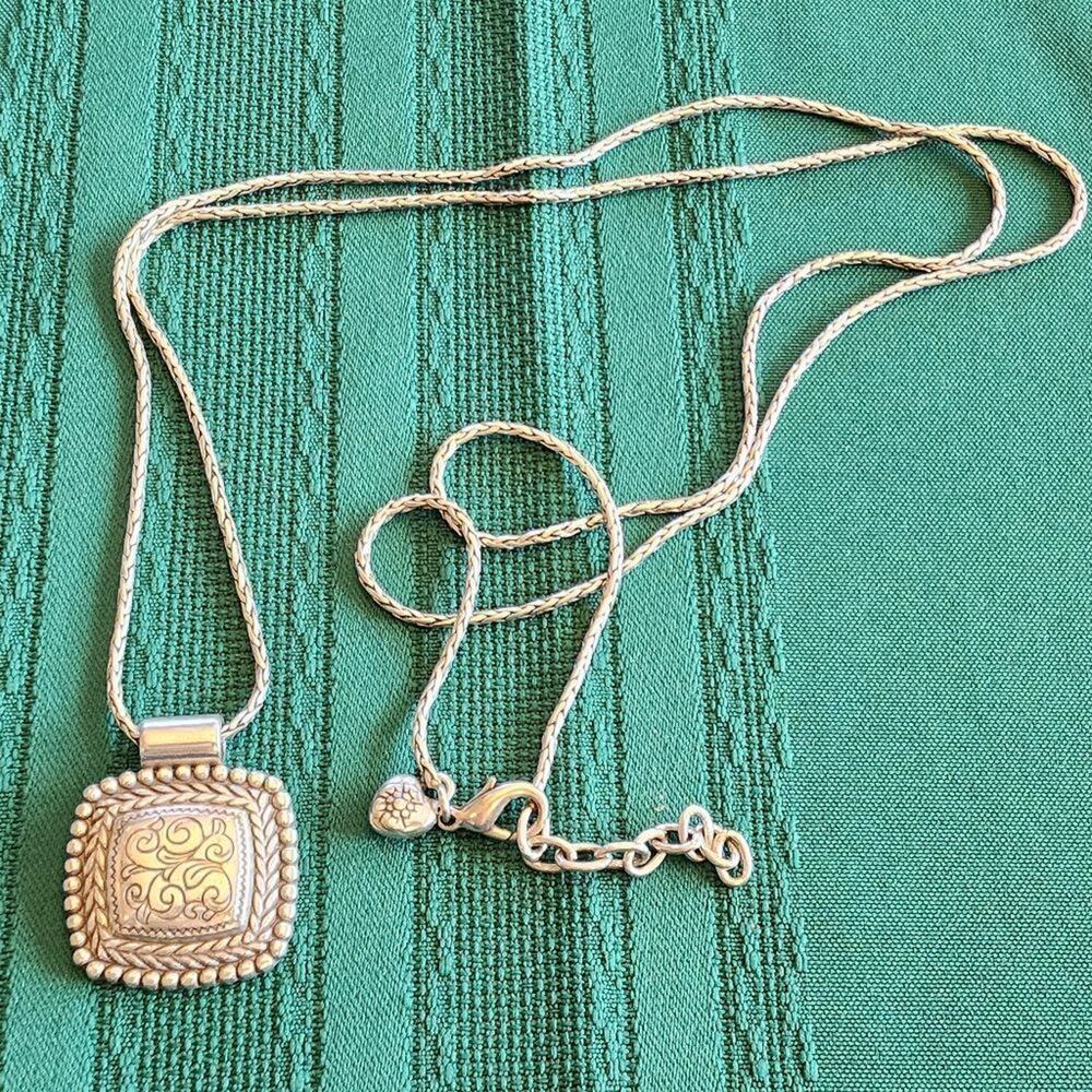 Brighton square scrolled pendant necklace